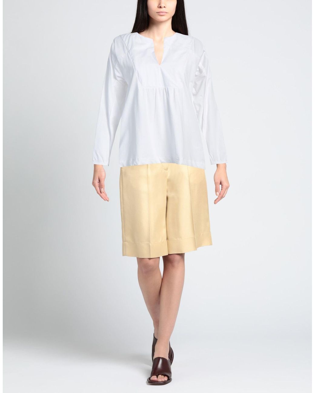 Alpha Studio White Top Cotton, Elastane