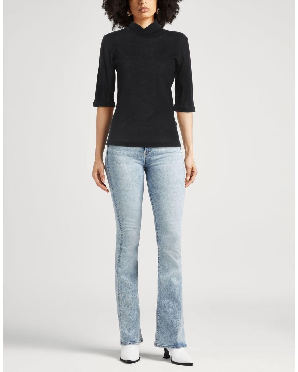 Caractere Black Turtleneck Polyacrylic, Wool