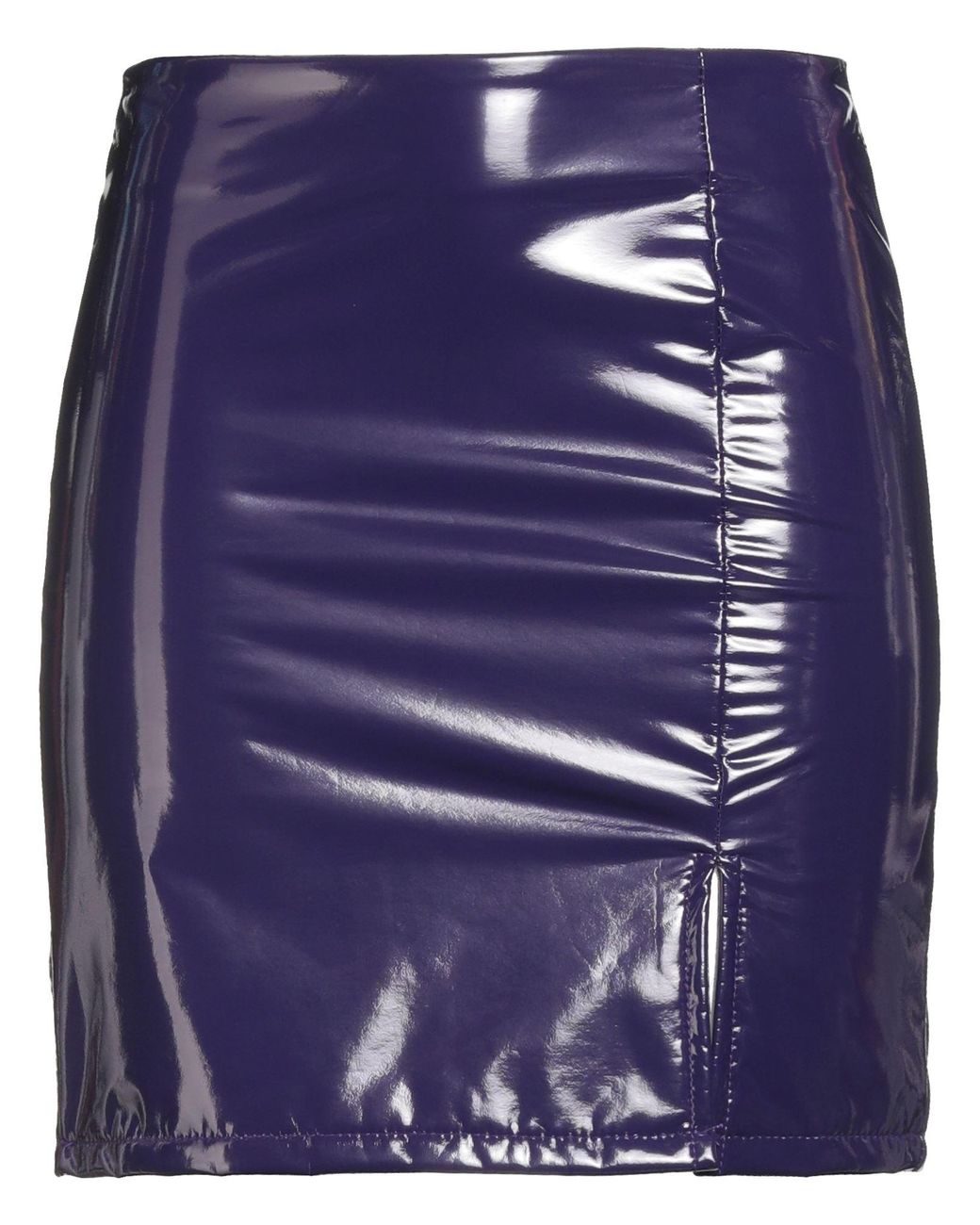 VANESSA SCOTT Blue Mini Skirt Polyester, Polyurethane, Elastane