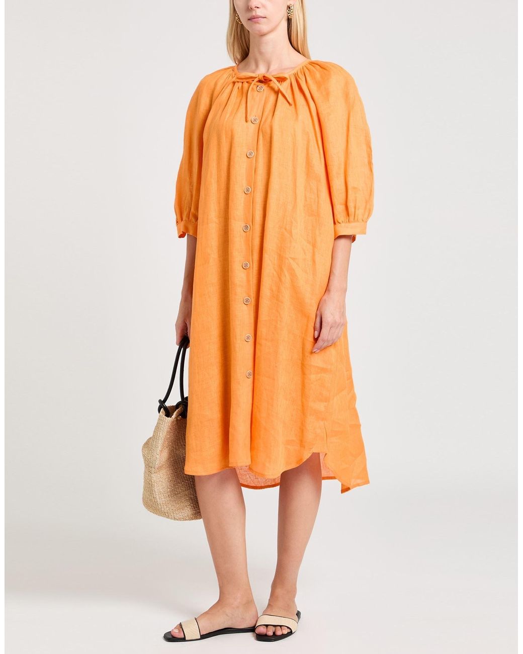 Ballantyne Orange Midi Dresses