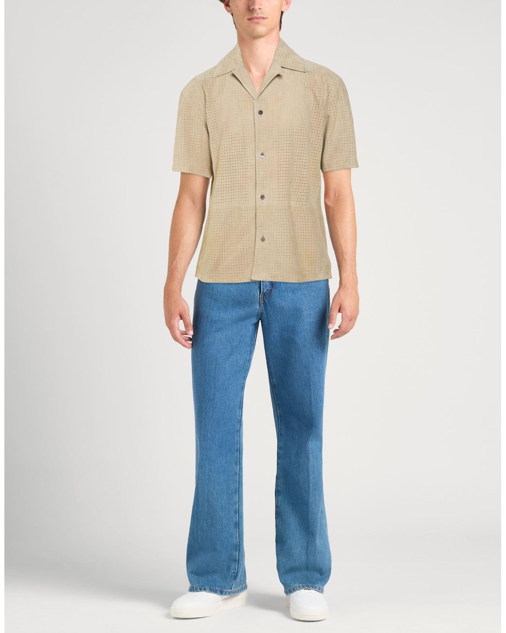 AllSaints Natural Shirt Goat Skin for men