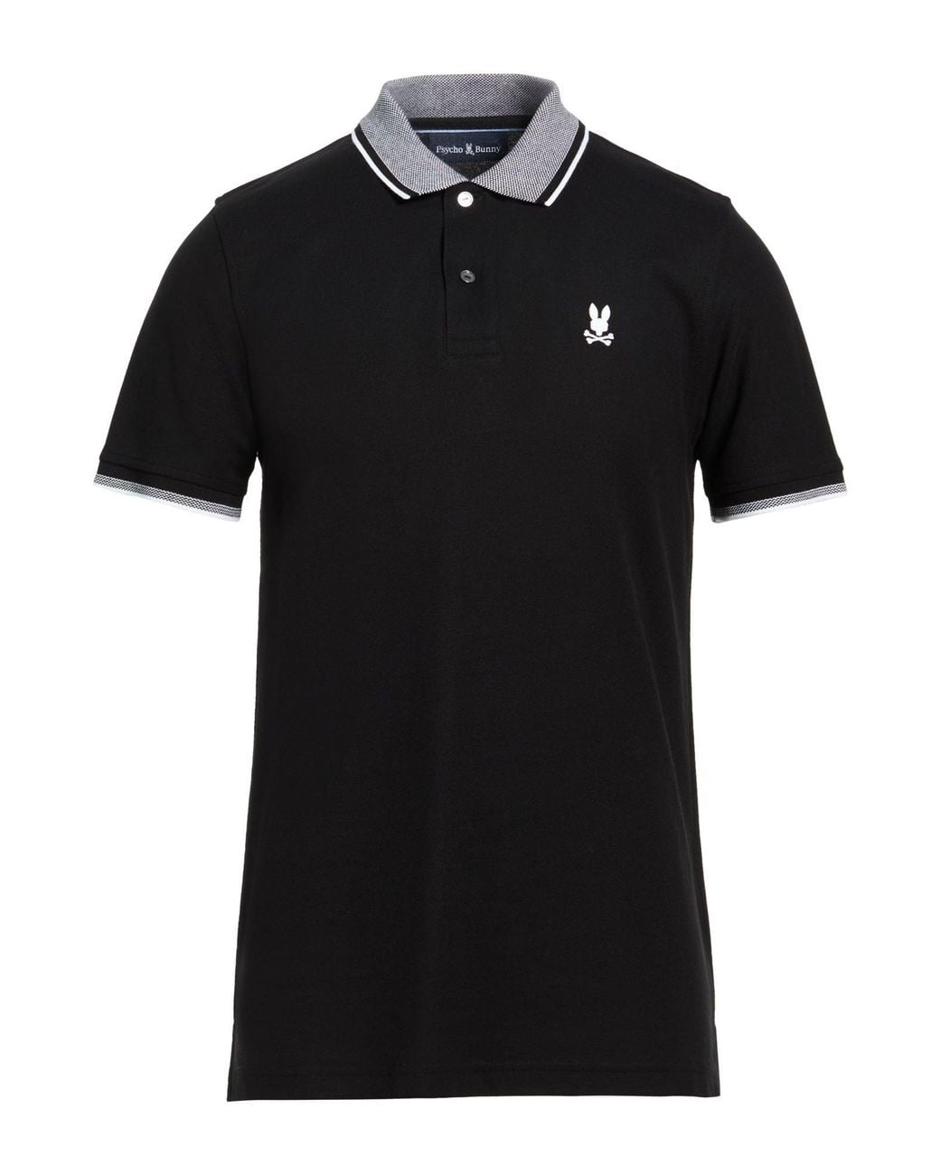 Psycho Bunny Black Polo Shirt Pima Cotton for men