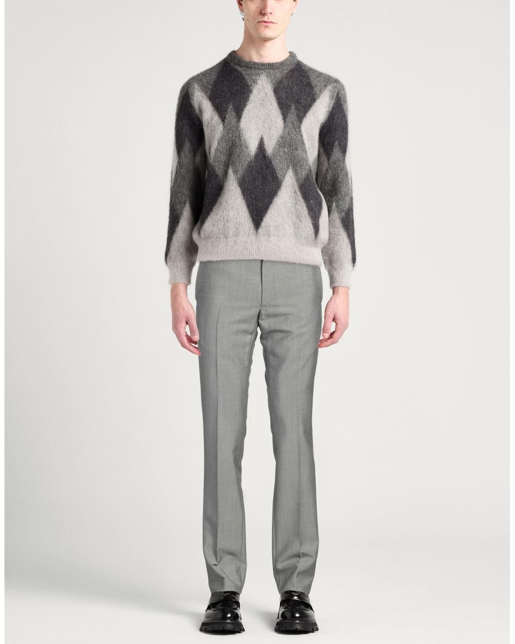 Givenchy Gray Pants Wool, Mohair Wool for men