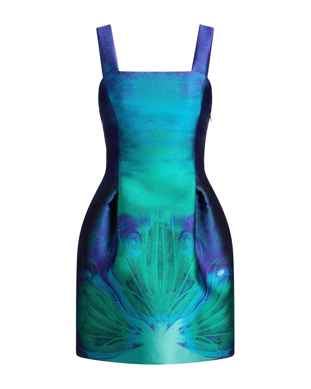 Alberta Ferretti Blue Mini Dress Polyester, Silk