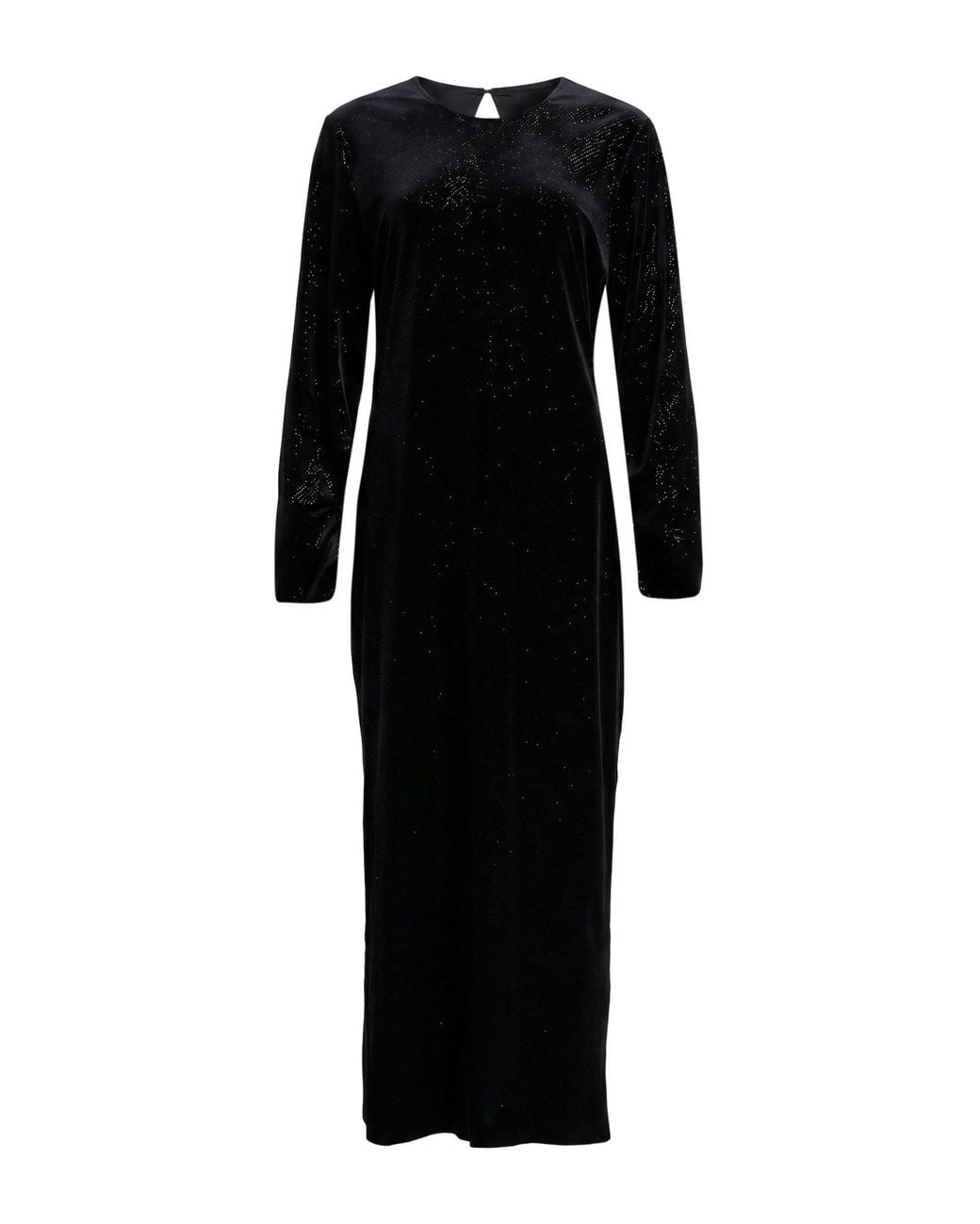 Department 5 Black Maxi Dress Polyester, Elastane