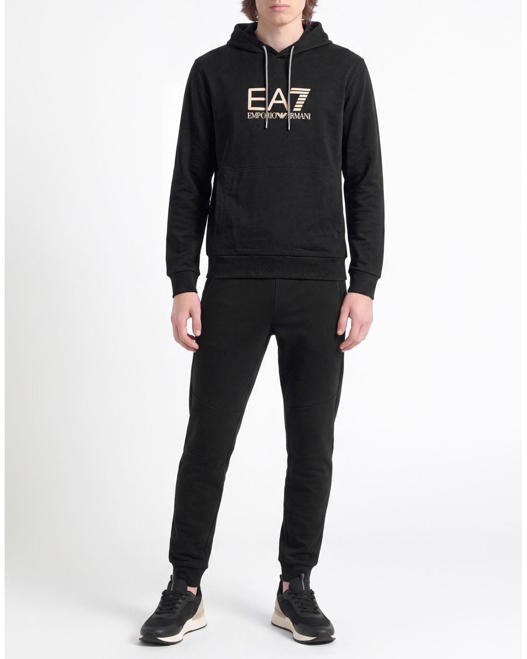Emporio Armani Black Sweatshirt Cotton for men