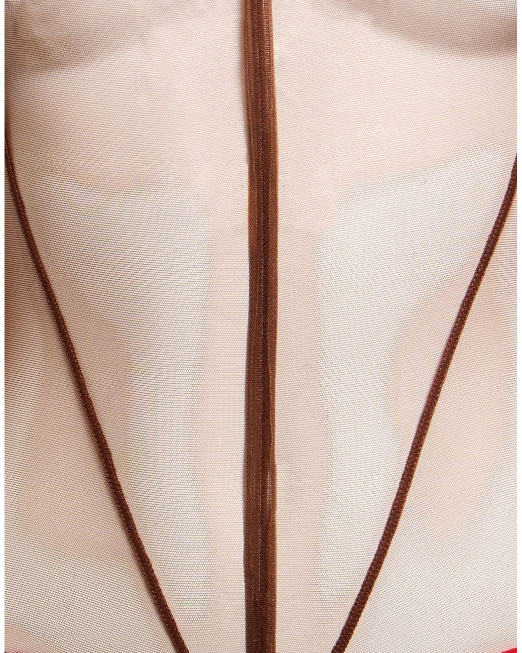 Mugler Red Bodysuit Polyamide, Elastane