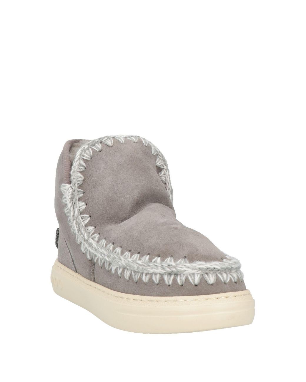 Mou Gray Ankle Boots Sheepskin