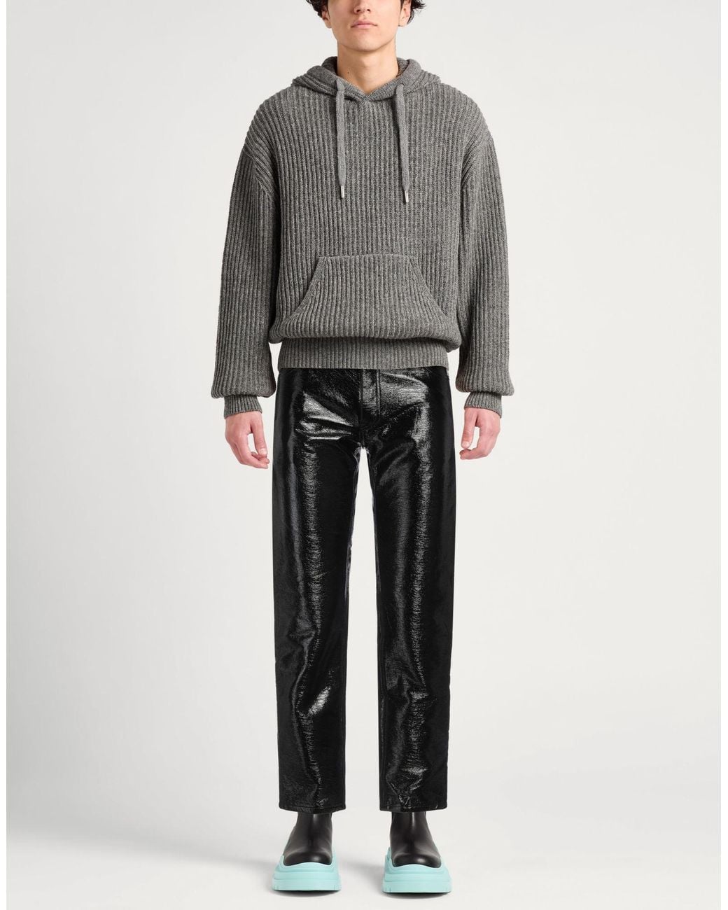 Courreges Black Pants Cotton, Polyurethane, Elastane for men