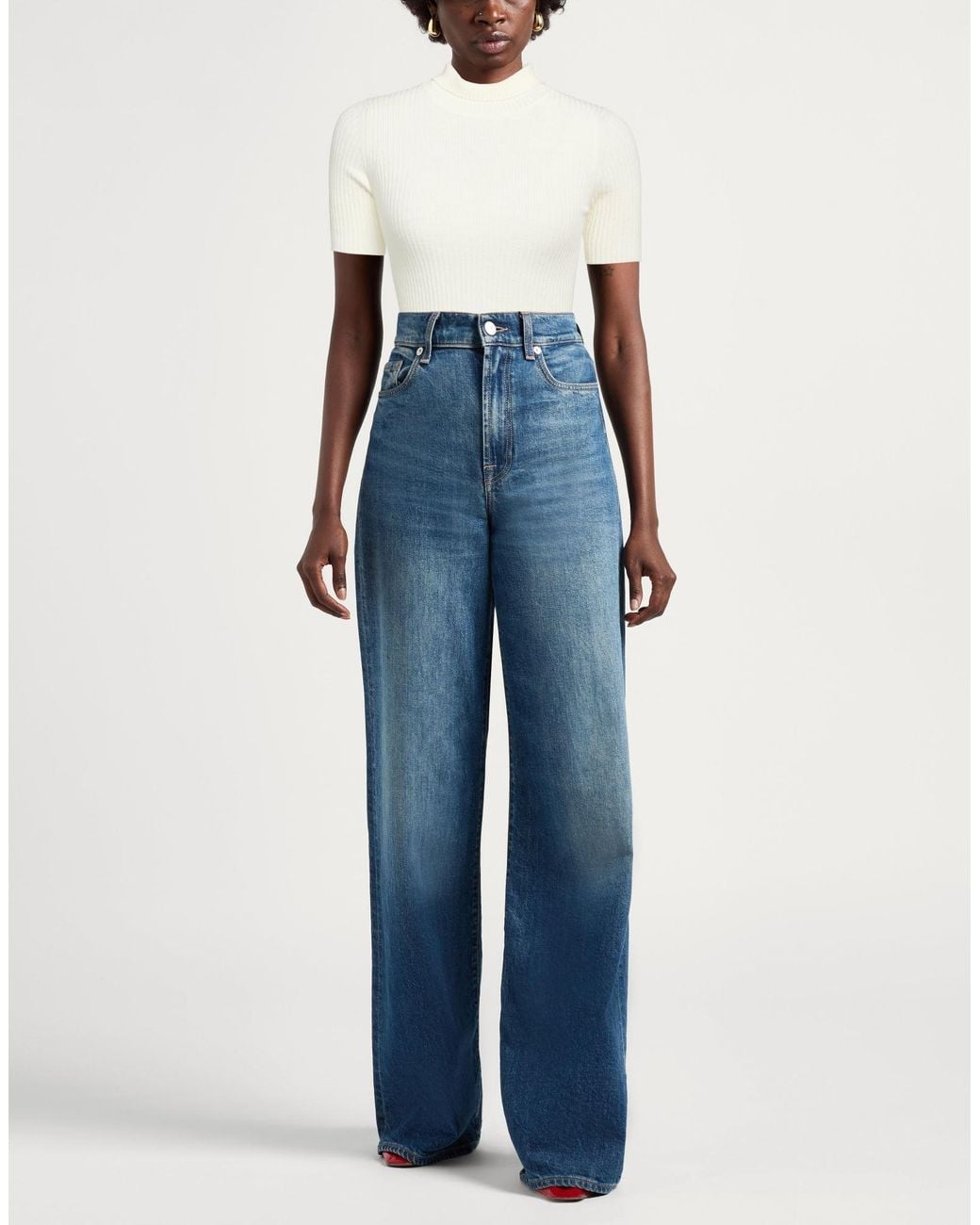 Manila Grace White Turtleneck
