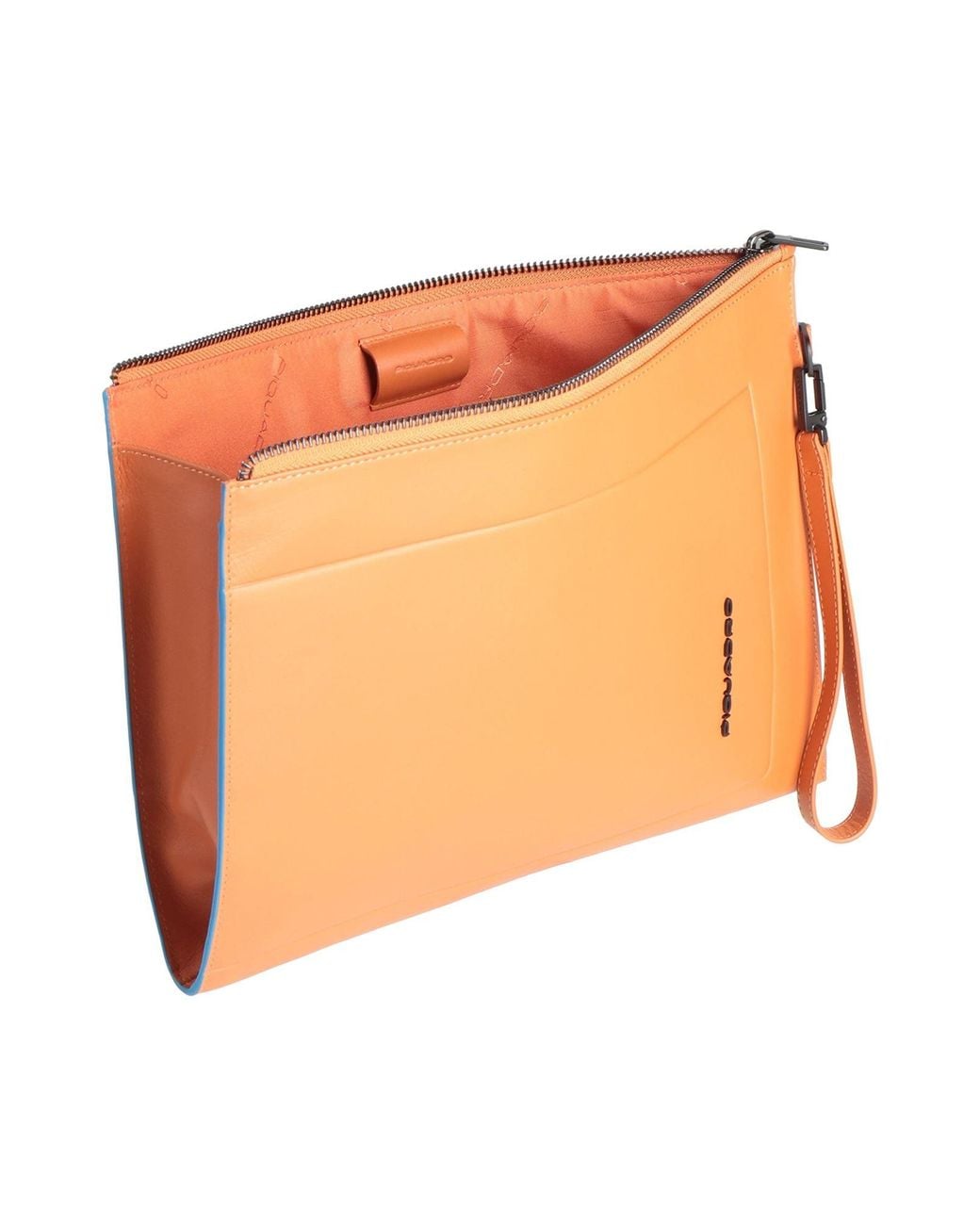 Piquadro Orange Clutch Leather for men