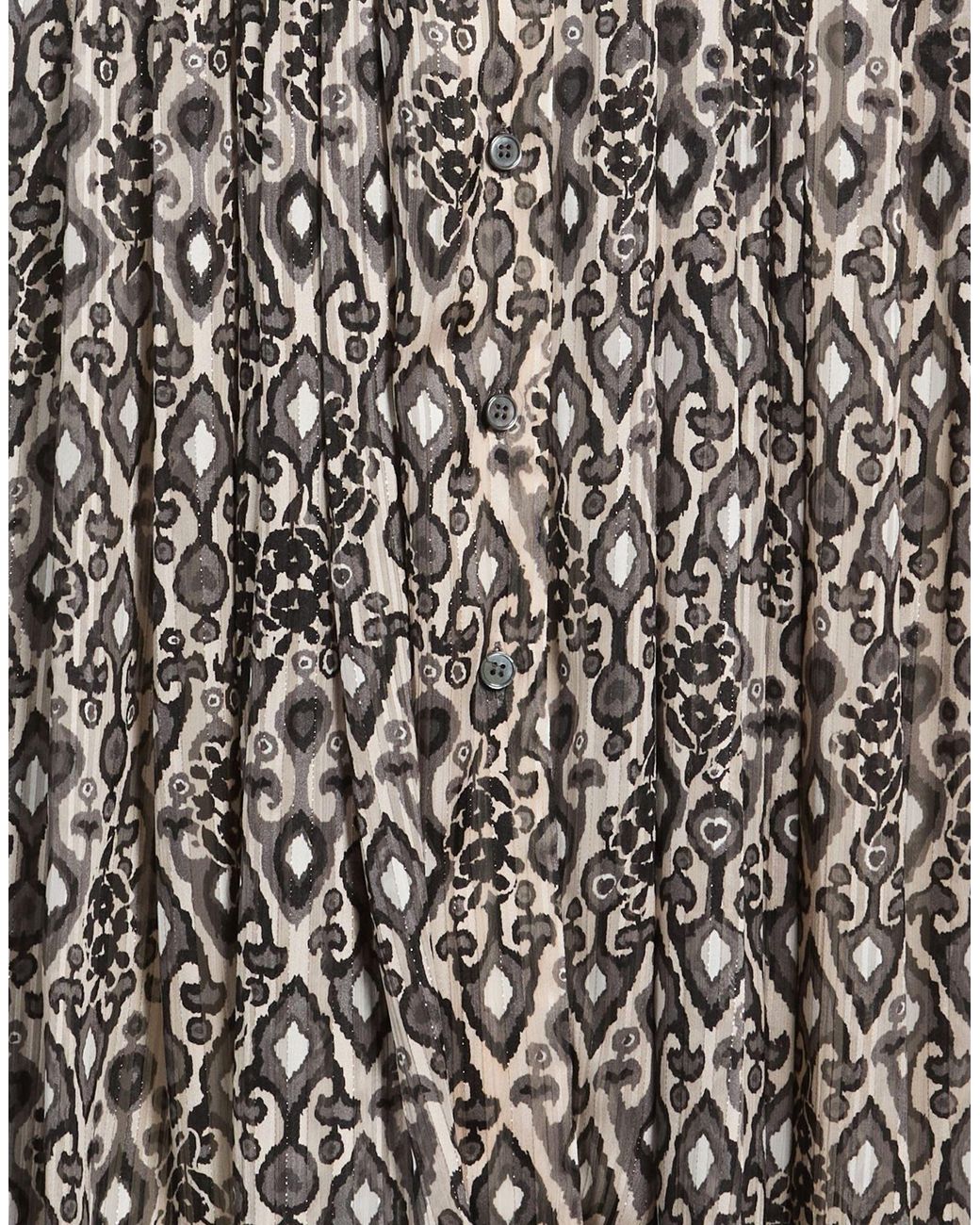 Caliban Gray Midi Dress Polyester, Metallic Polyester