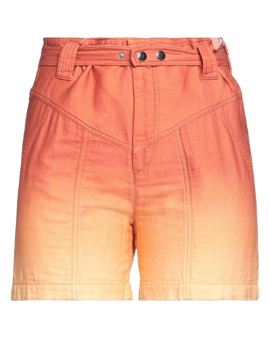 Isabel Marant Orange Kaynetd Tie-Dye Effect Shorts