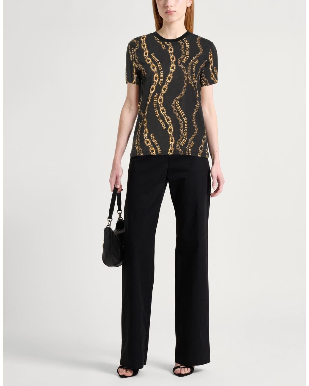 Versace Jeans Couture Black T-Shirt Cotton