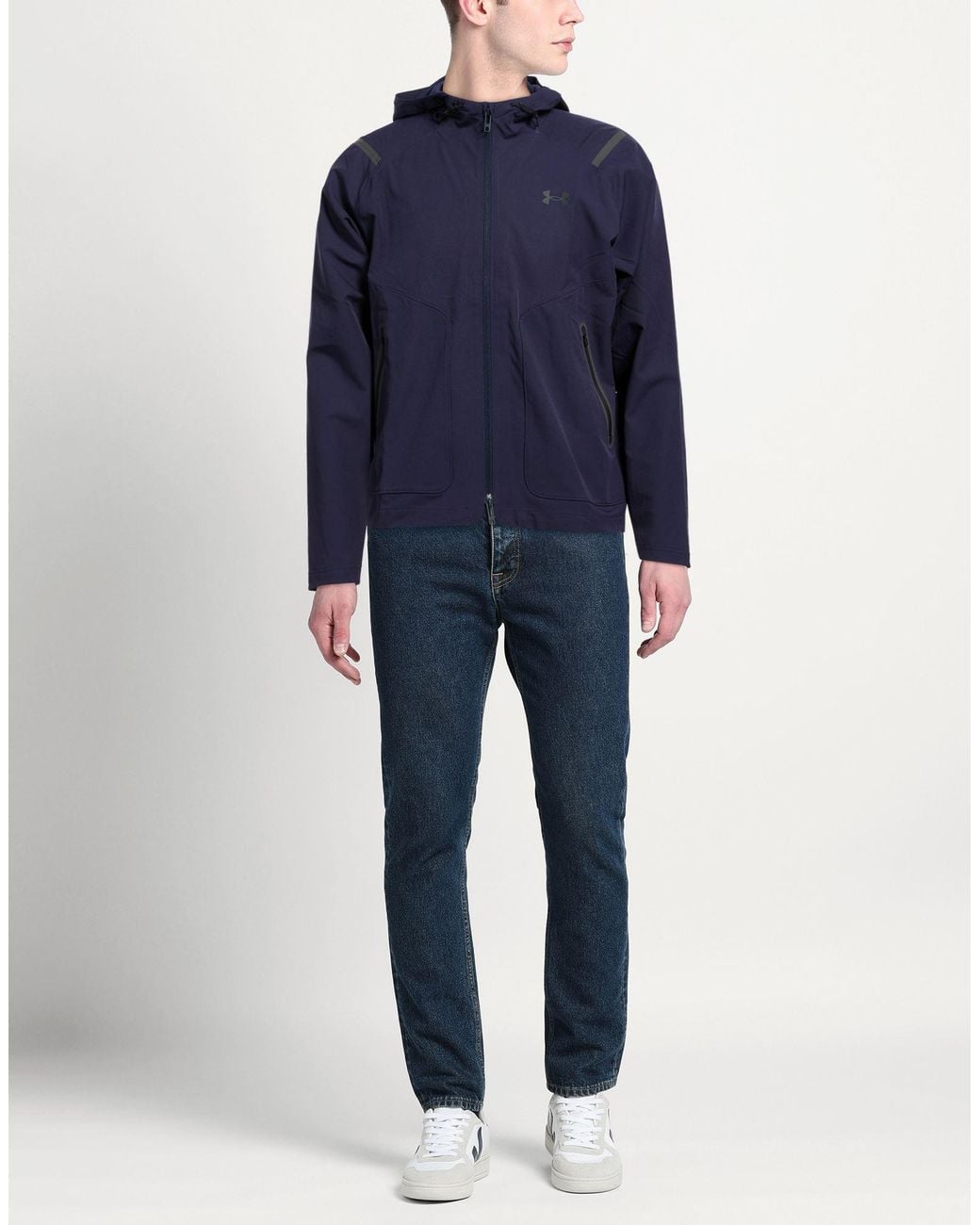 Under Armour Blue Jacket Polyester, Elastane for men