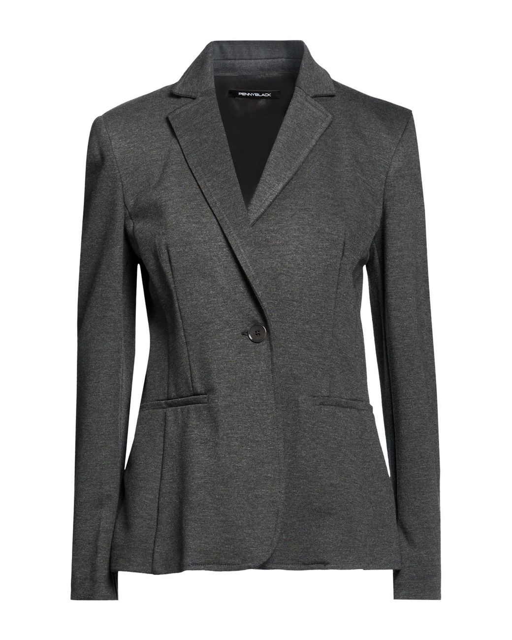 Pennyblack Black Charcoal Blazer Viscose, Polyamide, Elastane