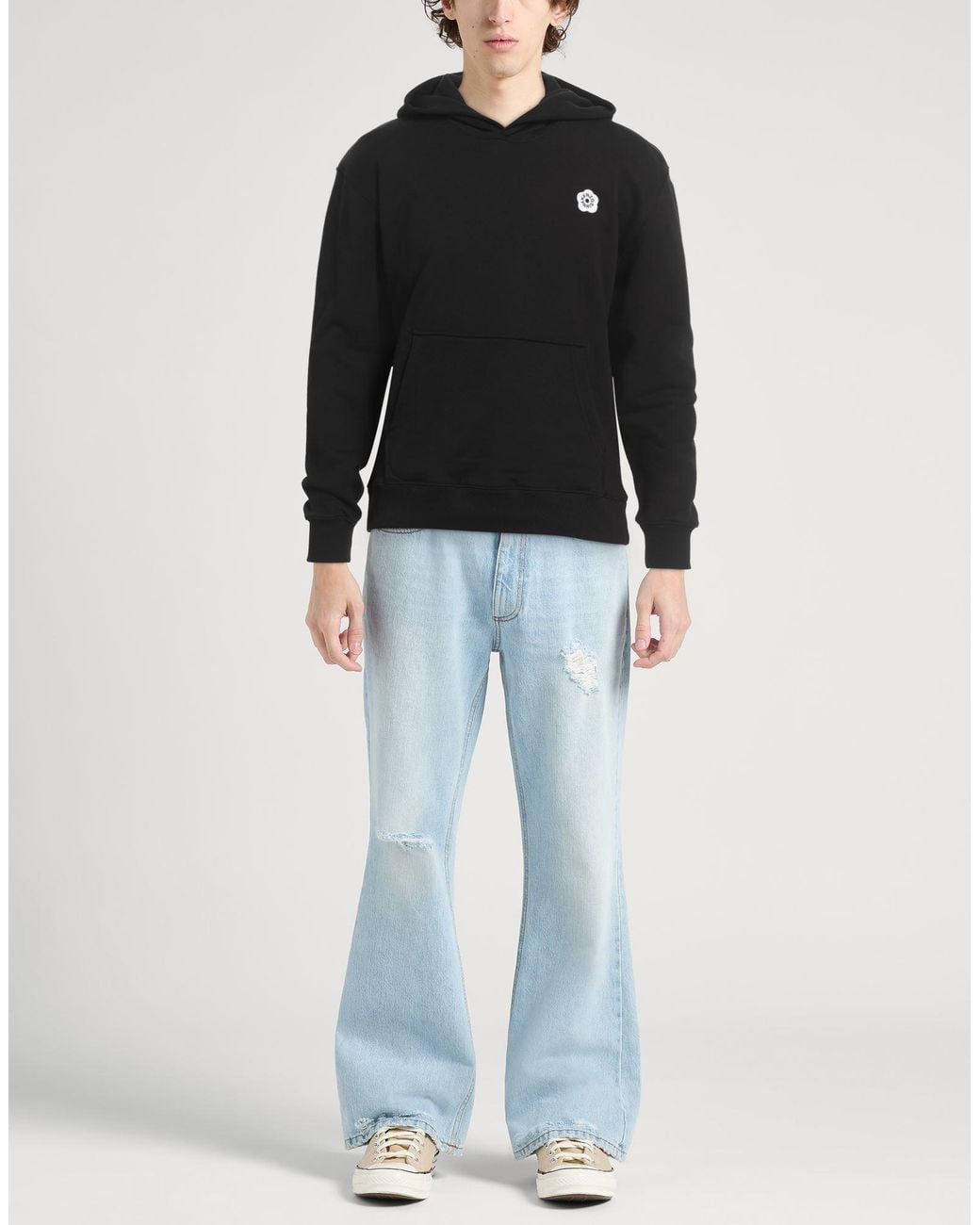 KENZO Black Sweatshirt Cotton, Elastane for men