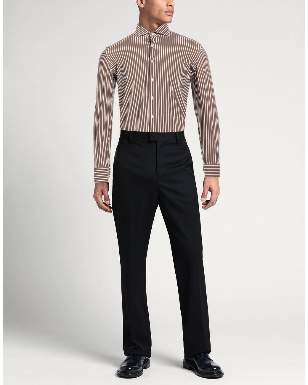 Ghirardelli Brown Shirt Polyamide, Elastane for men