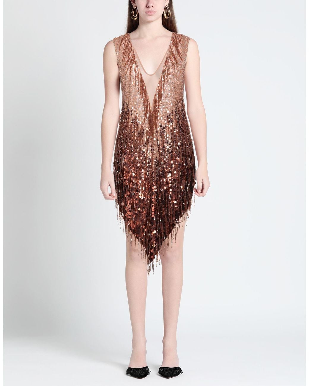 Elisabetta Franchi Brown Mini Dress