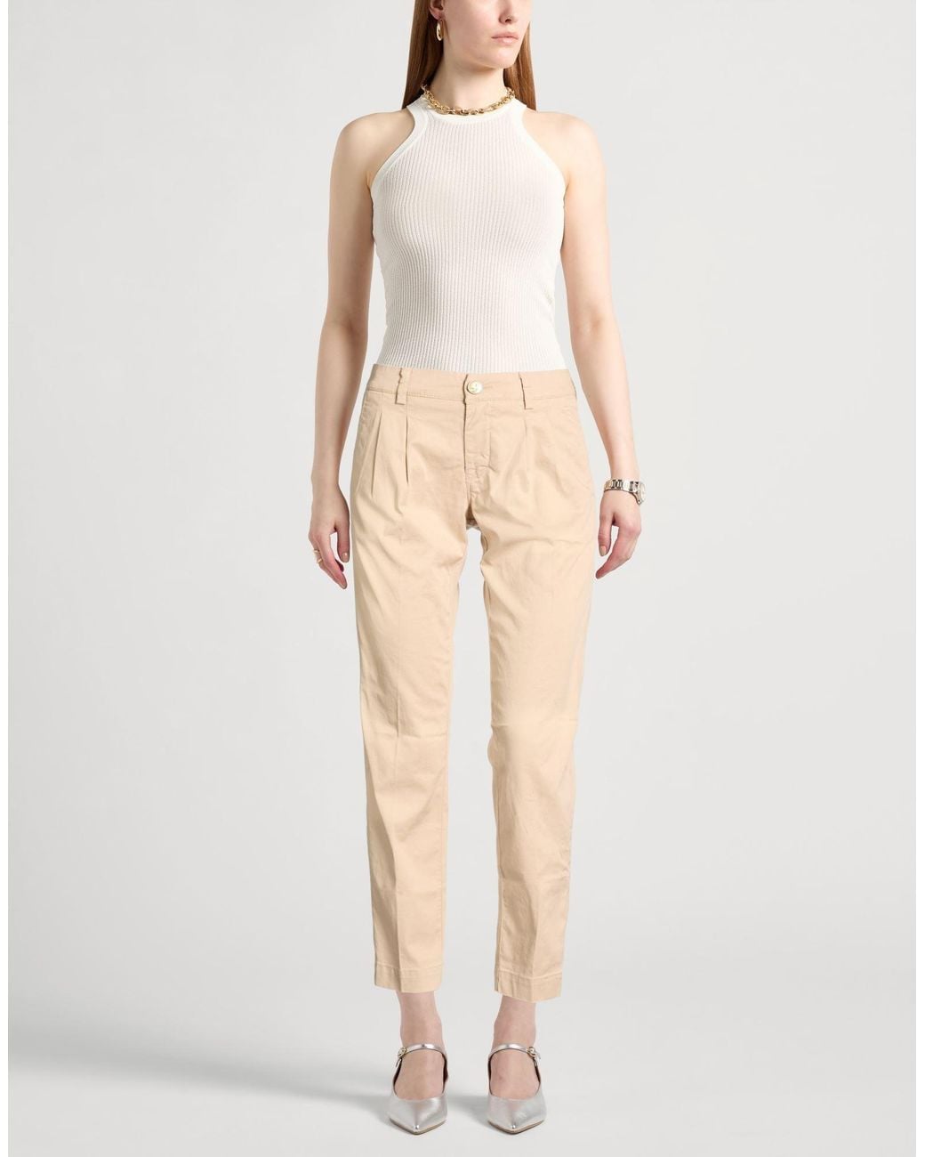 Jacob Cohen Natural Pants Cotton, Elastane