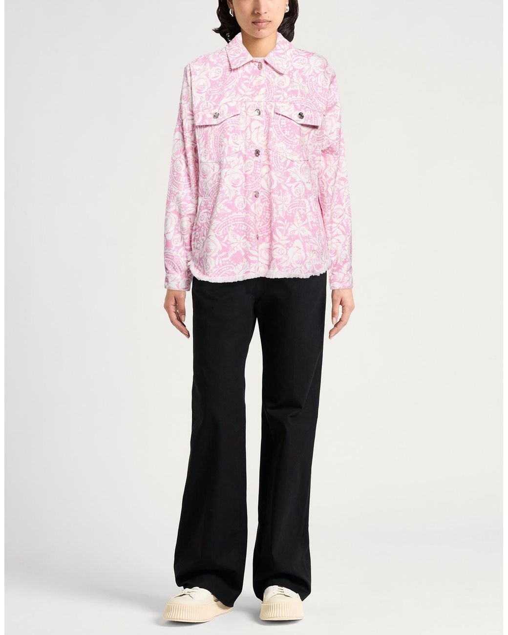 Liu Jo Pink Denim Outerwear Lyocell, Cotton