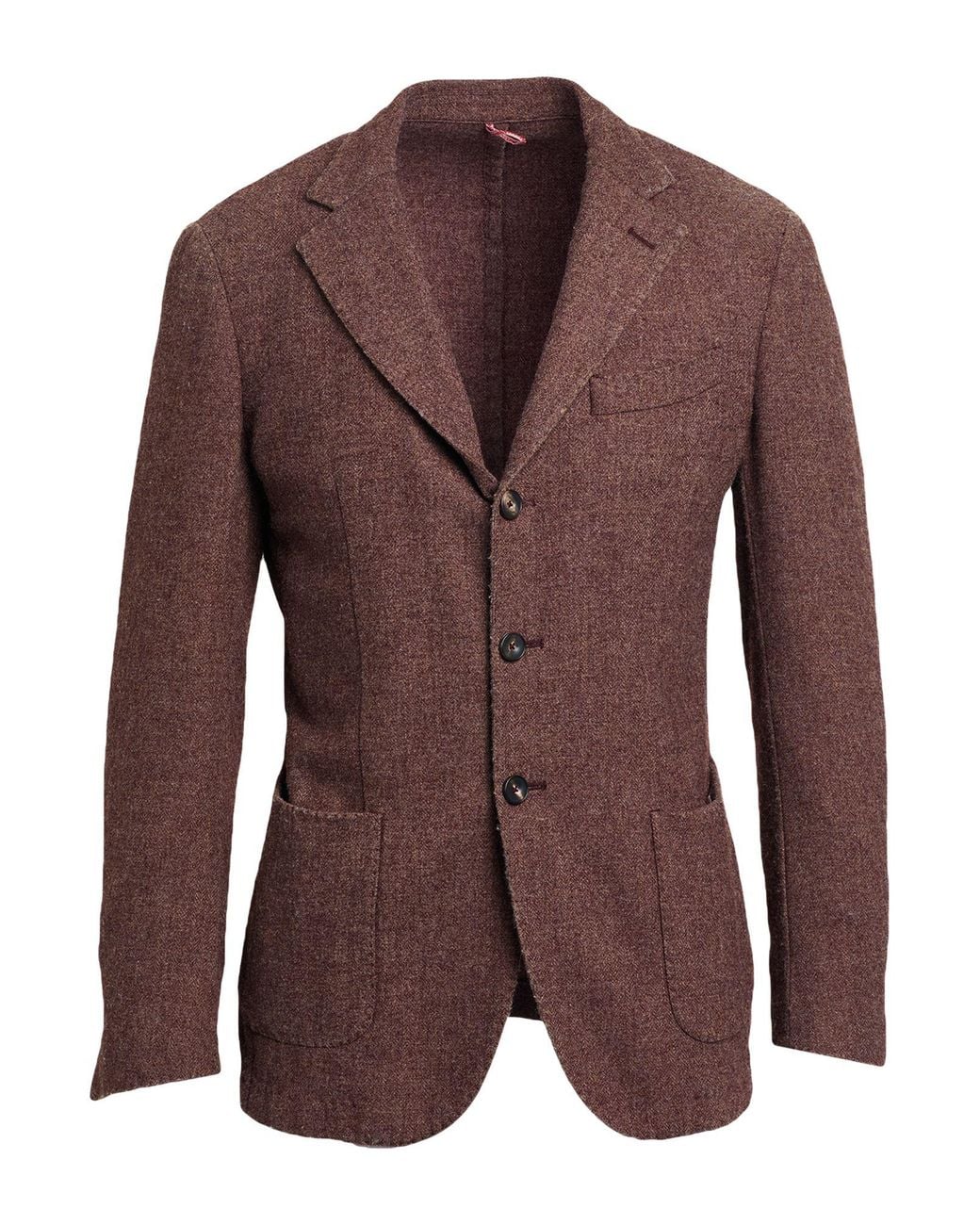Santaniello Brown Blazer Cotton, Polyester for men