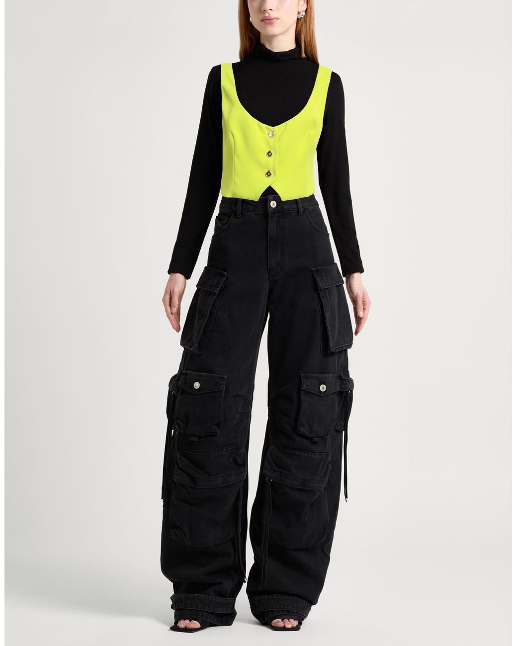 Pinko Yellow Tailored Vests