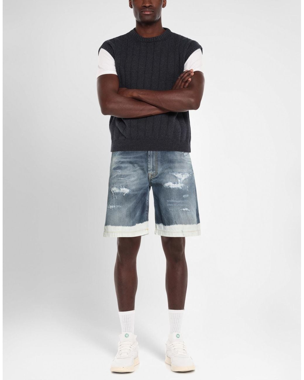 Takeshy Kurosawa Blue Denim Shorts for men