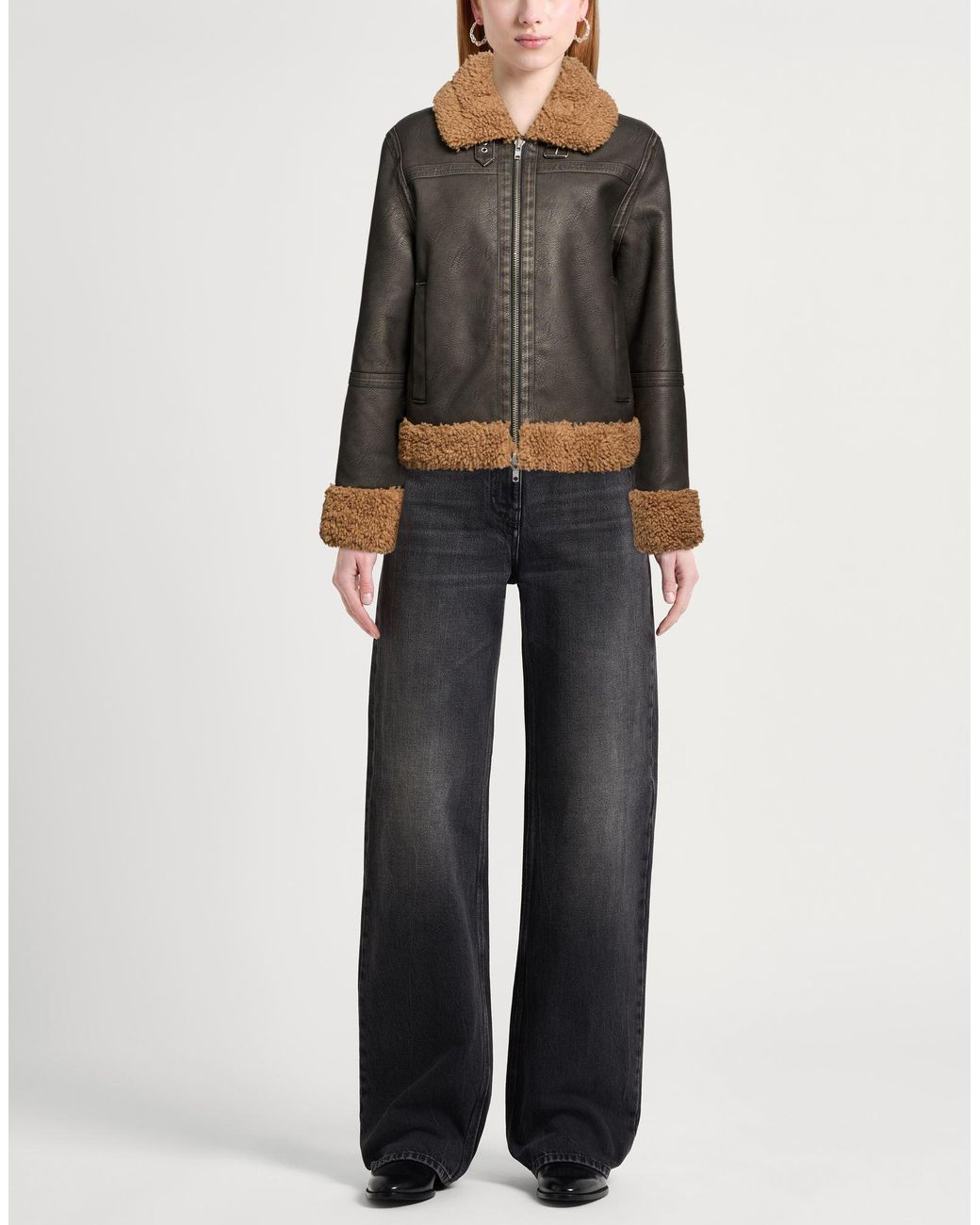 Stand Studio Black Shearling & Teddy