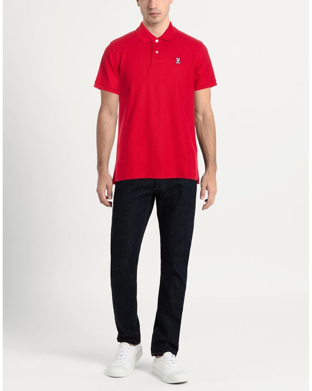 Psycho Bunny Red Polo Shirt Pima Cotton for men