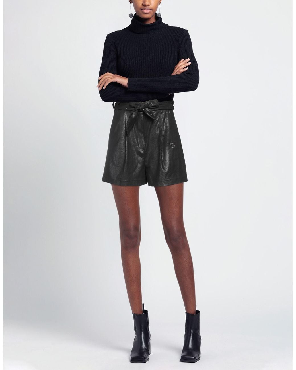 Gaelle Paris Black Shorts & Bermuda Shorts