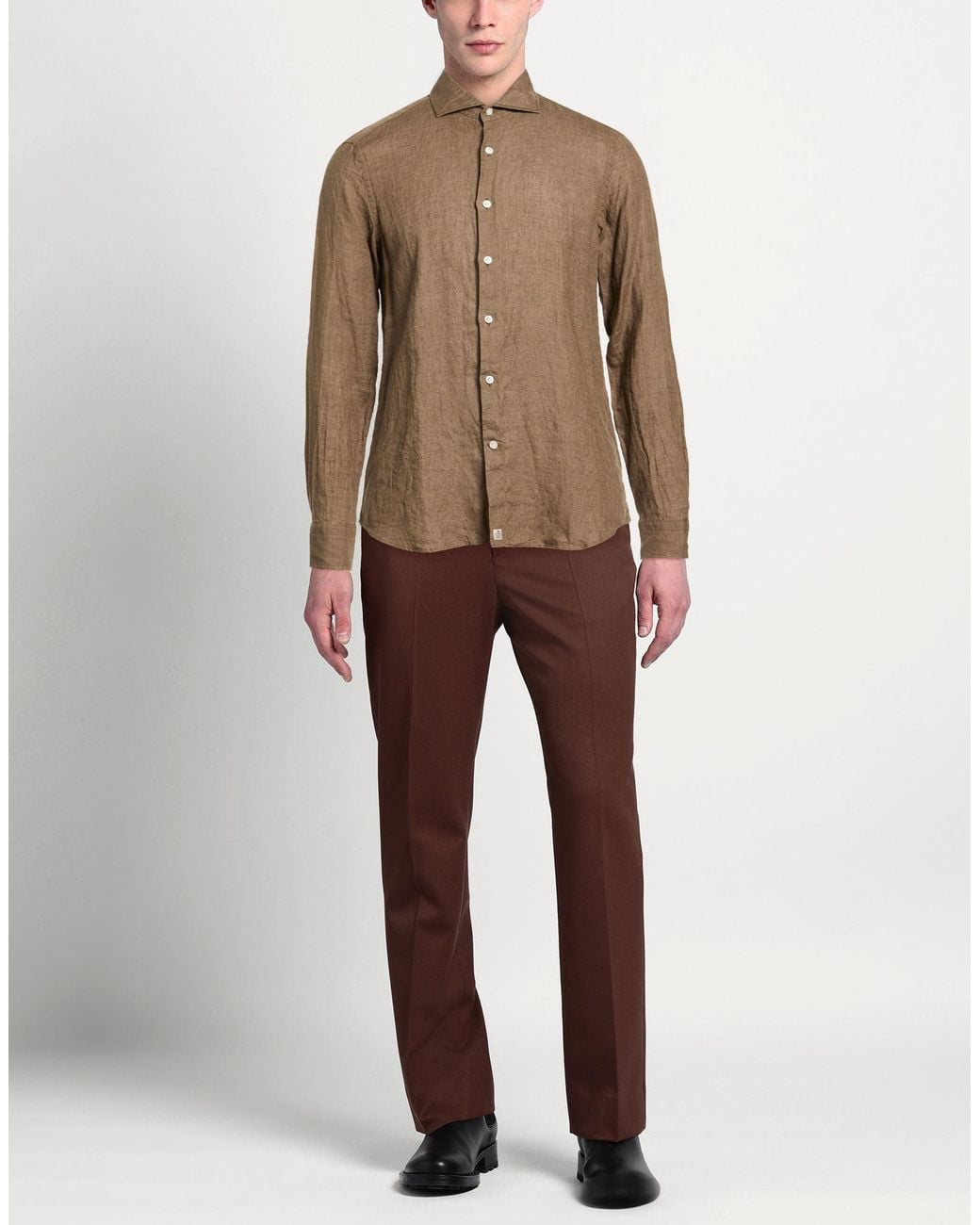 Sonrisa Brown Shirt Linen for men