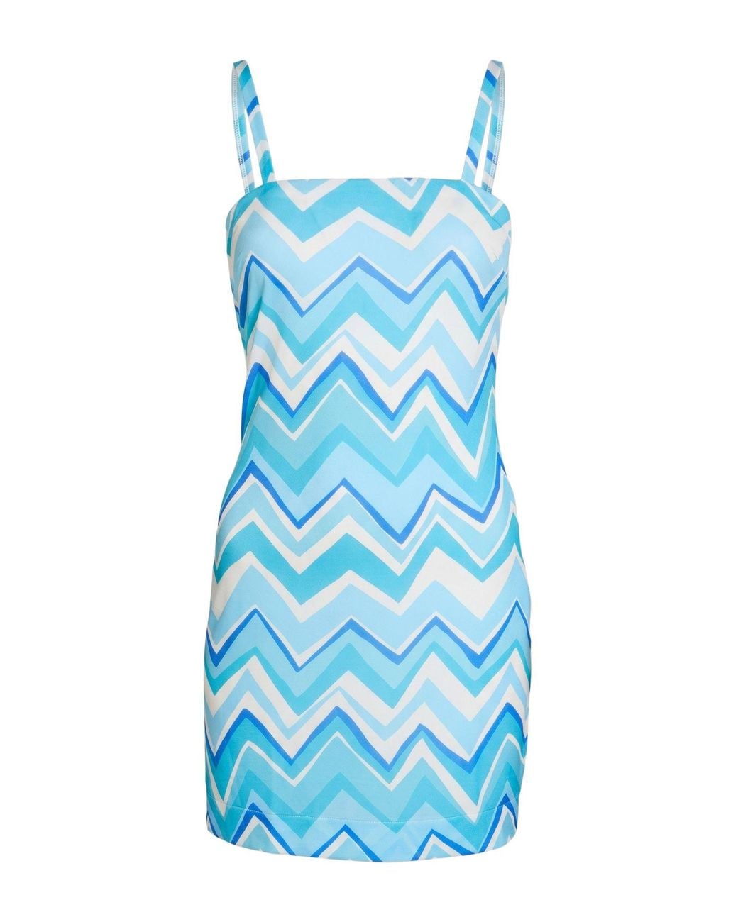 Missoni Blue Azure Mini Dress Polyester, Elastane