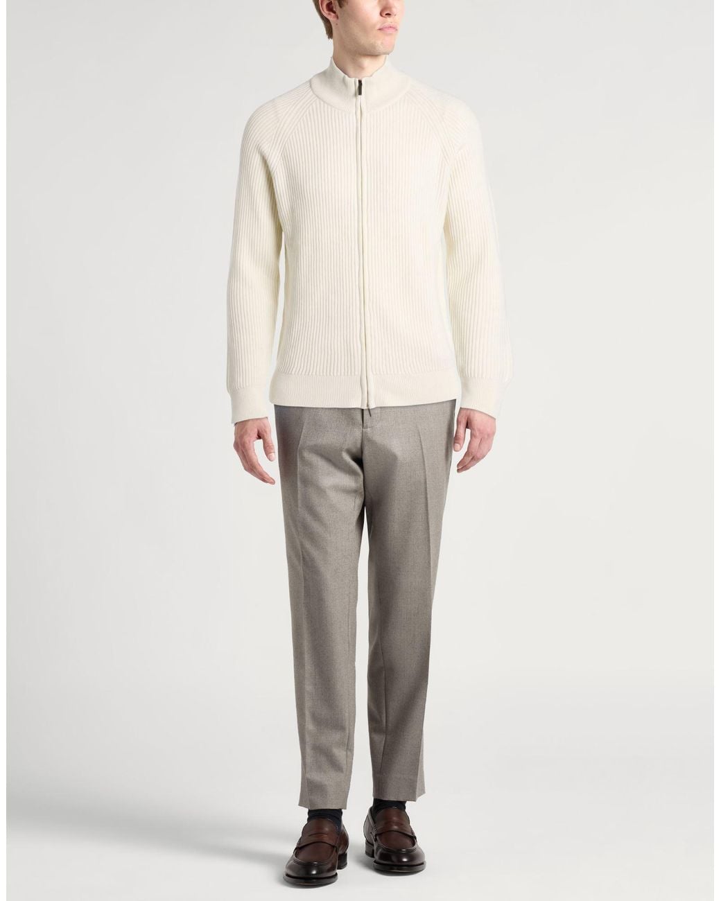 Barba Napoli White Cardigan for men