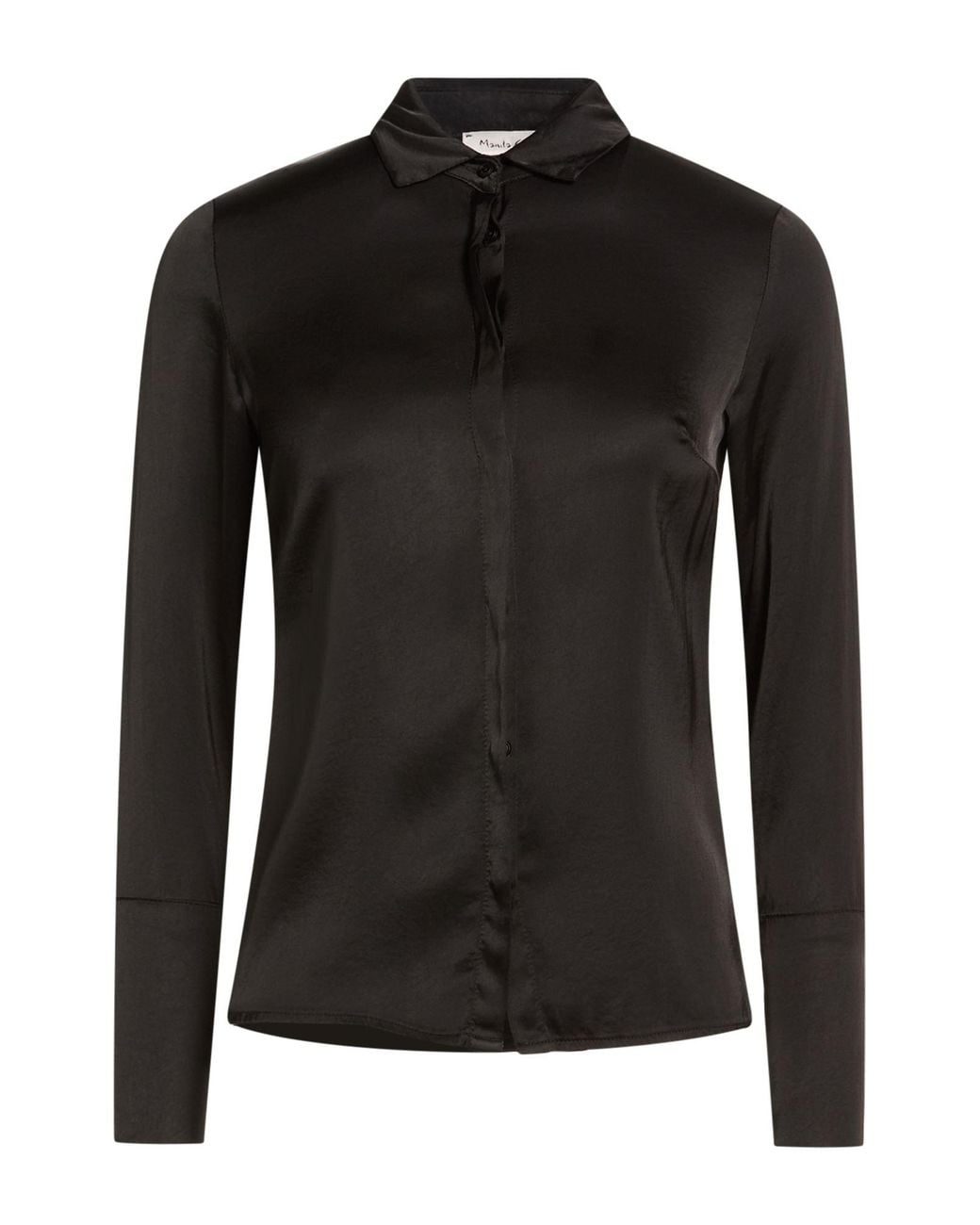 Manila Grace Black Shirt Viscose, Elastane
