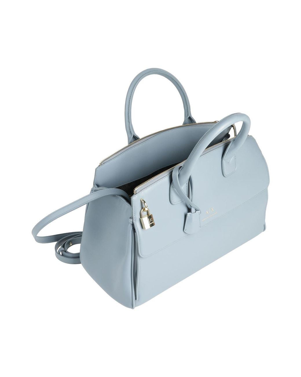 ARMANI EXCHANGE Blue Handbag Polyester, Polyurethane