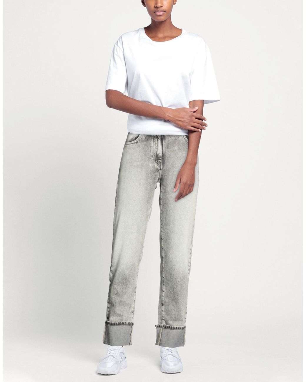 Twinset Gray Jeans Cotton, Elastane