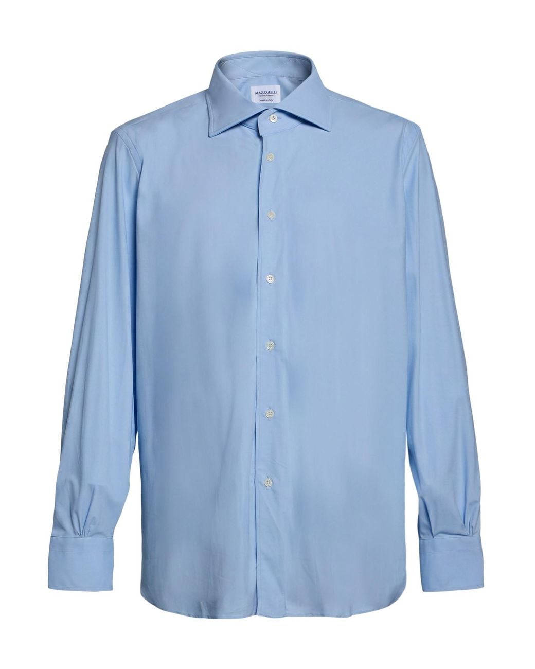 Mazzarelli Blue Shirt Polyamide, Elastane for men
