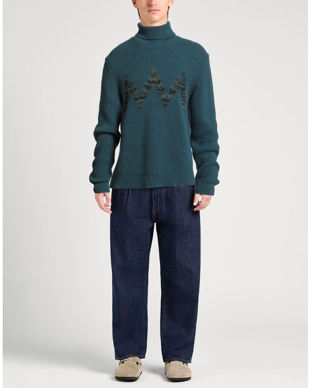 Missoni Blue Turtleneck Wool for men