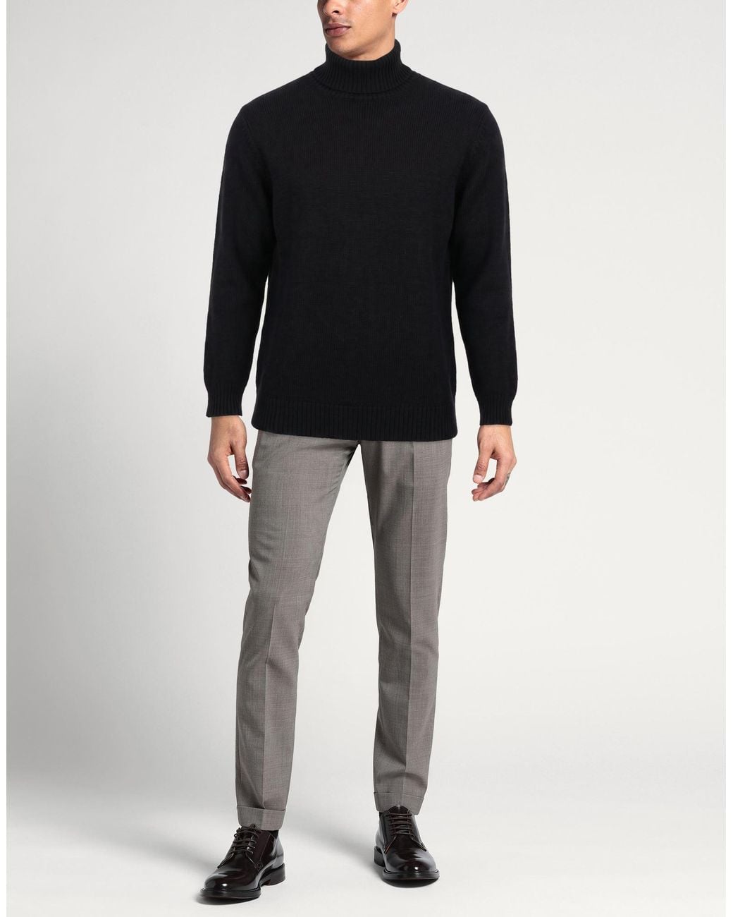 Seven Gauge Blue Turtleneck Wool for men