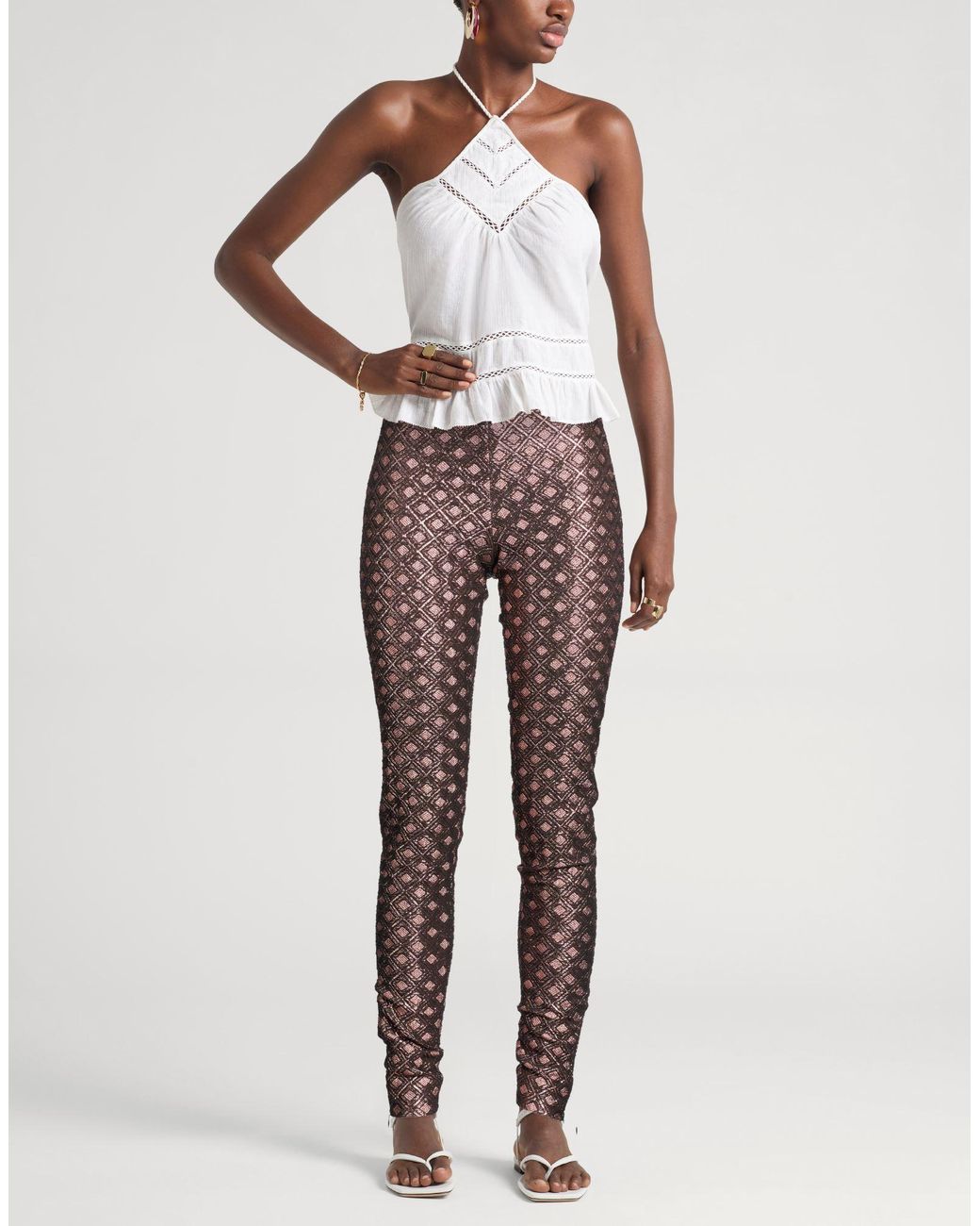 Giamba Multicolor Pants Polyester, Polyamide, Polyimide