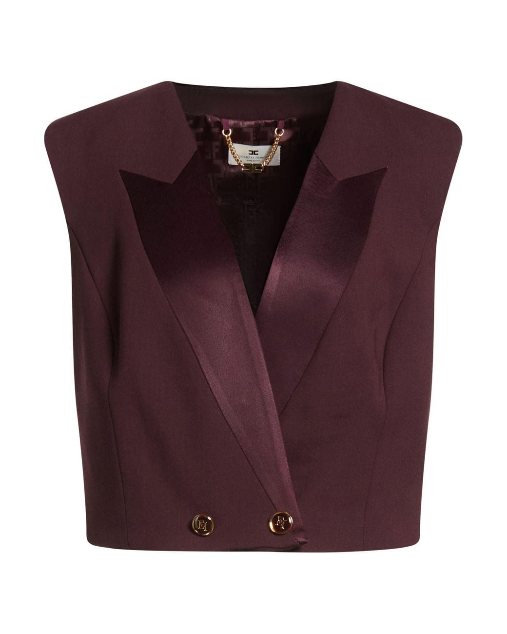 Elisabetta Franchi Purple Waistcoat