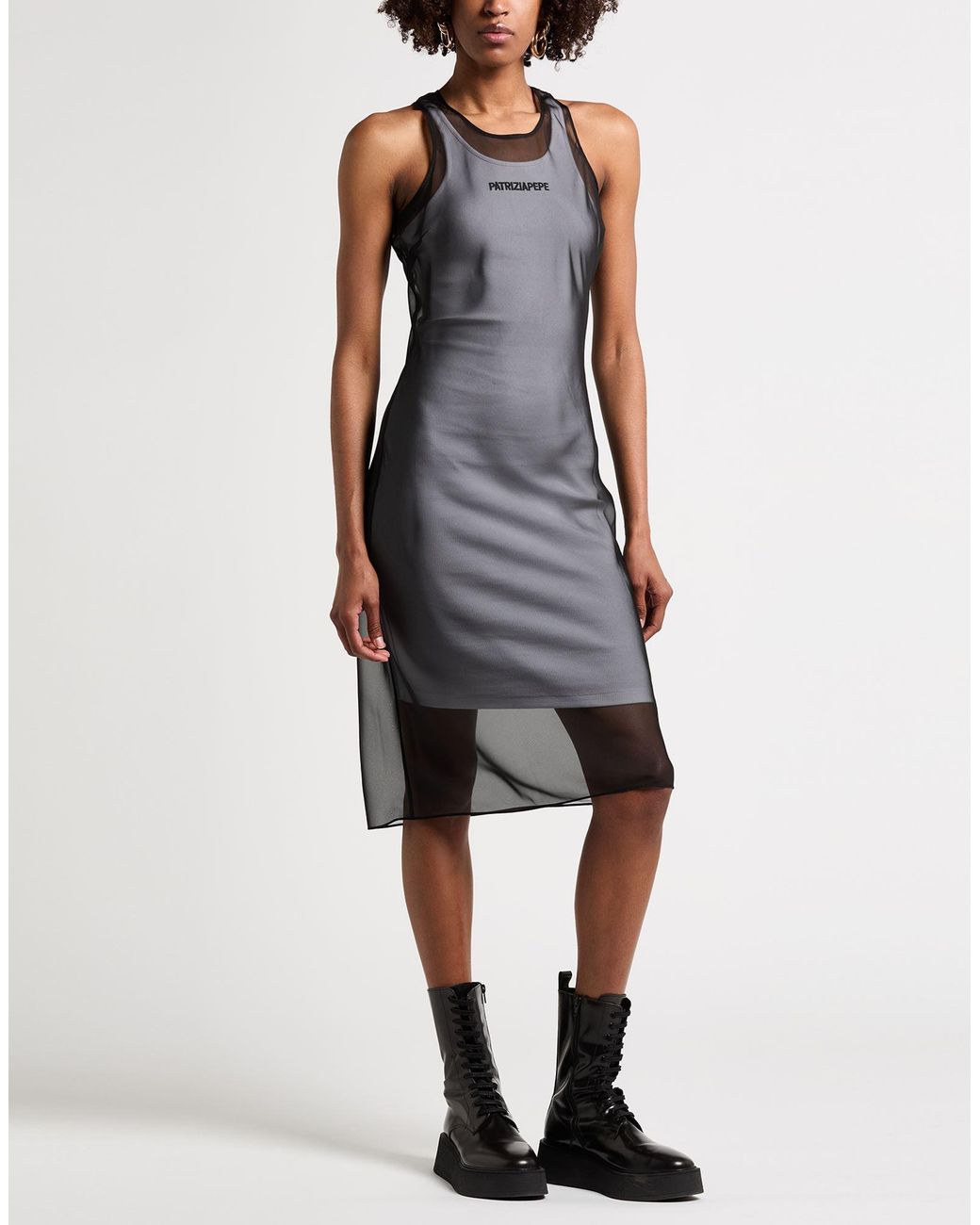 Patrizia Pepe Gray Midi Dress