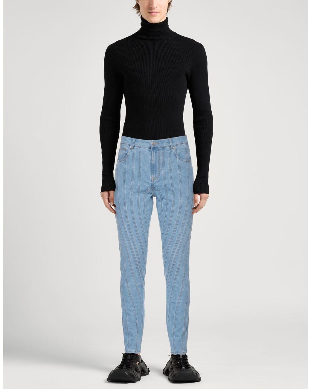 Mugler Blue Jeans Cotton, Elastomultiester for men
