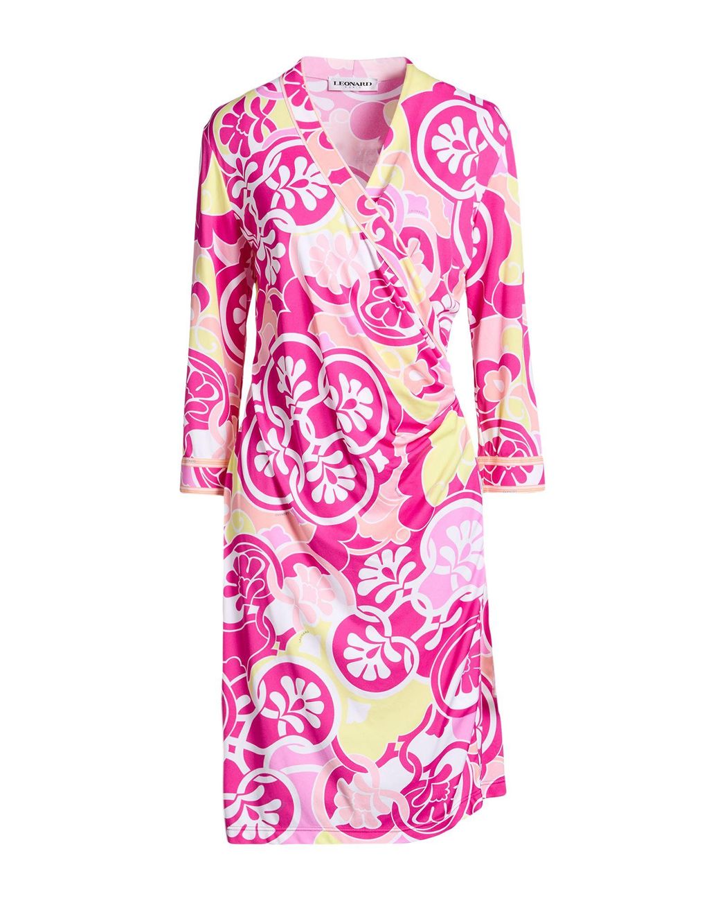 LEONARD Paris Pink Midi Dress