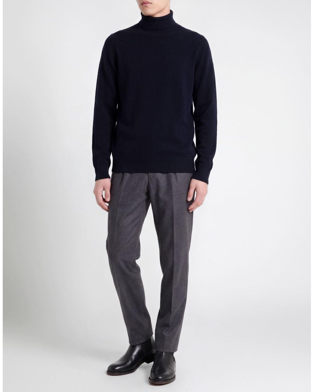 Grifoni Blue Turtleneck Cashmere for men