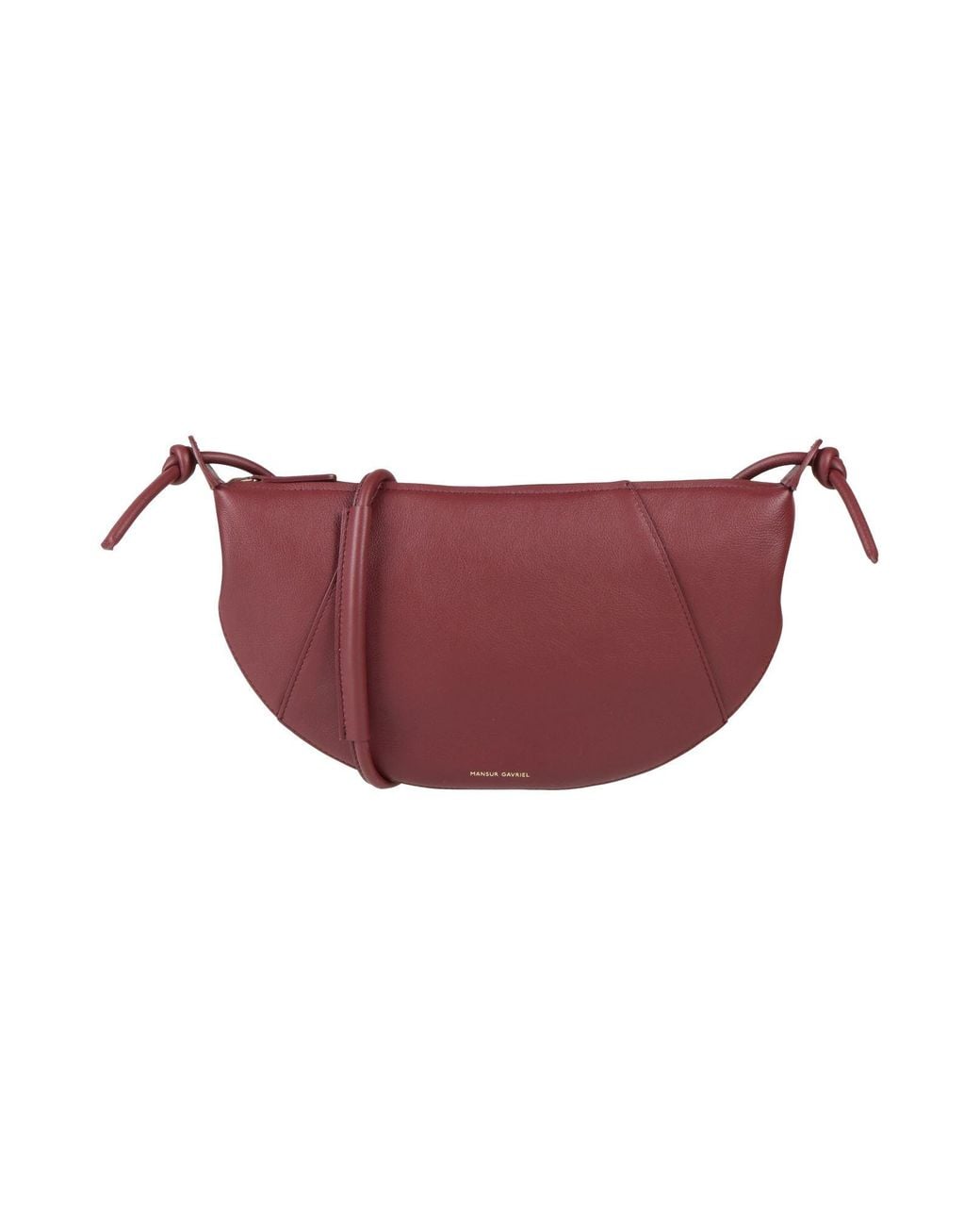 Mansur Gavriel Purple Mini Fortuna -- Burgundy Cross-Body Bag Leather