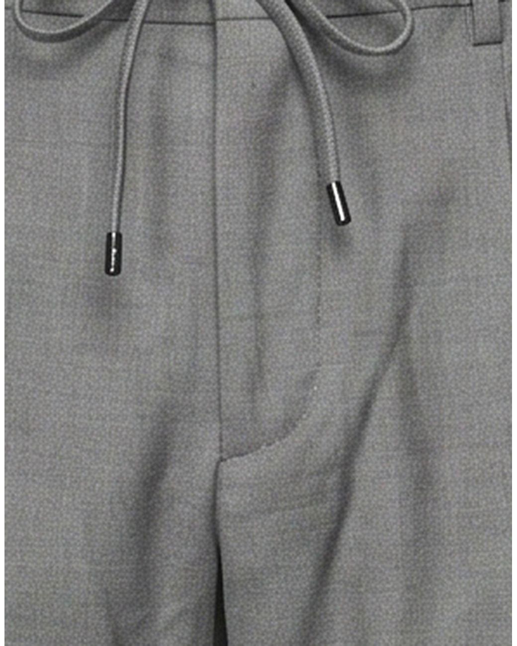 Paoloni Gray Pants Virgin Wool, Elastane for men