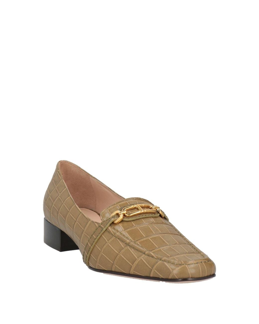 Tom Ford Natural Khaki Loafers Goat Skin, Brass