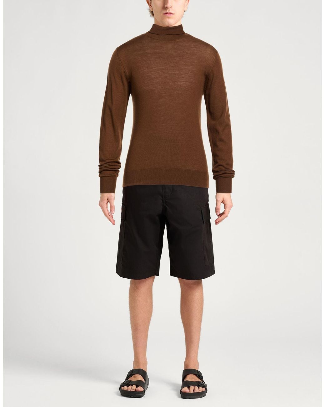 L.b.m. 1911 Brown Turtleneck Virgin Wool for men